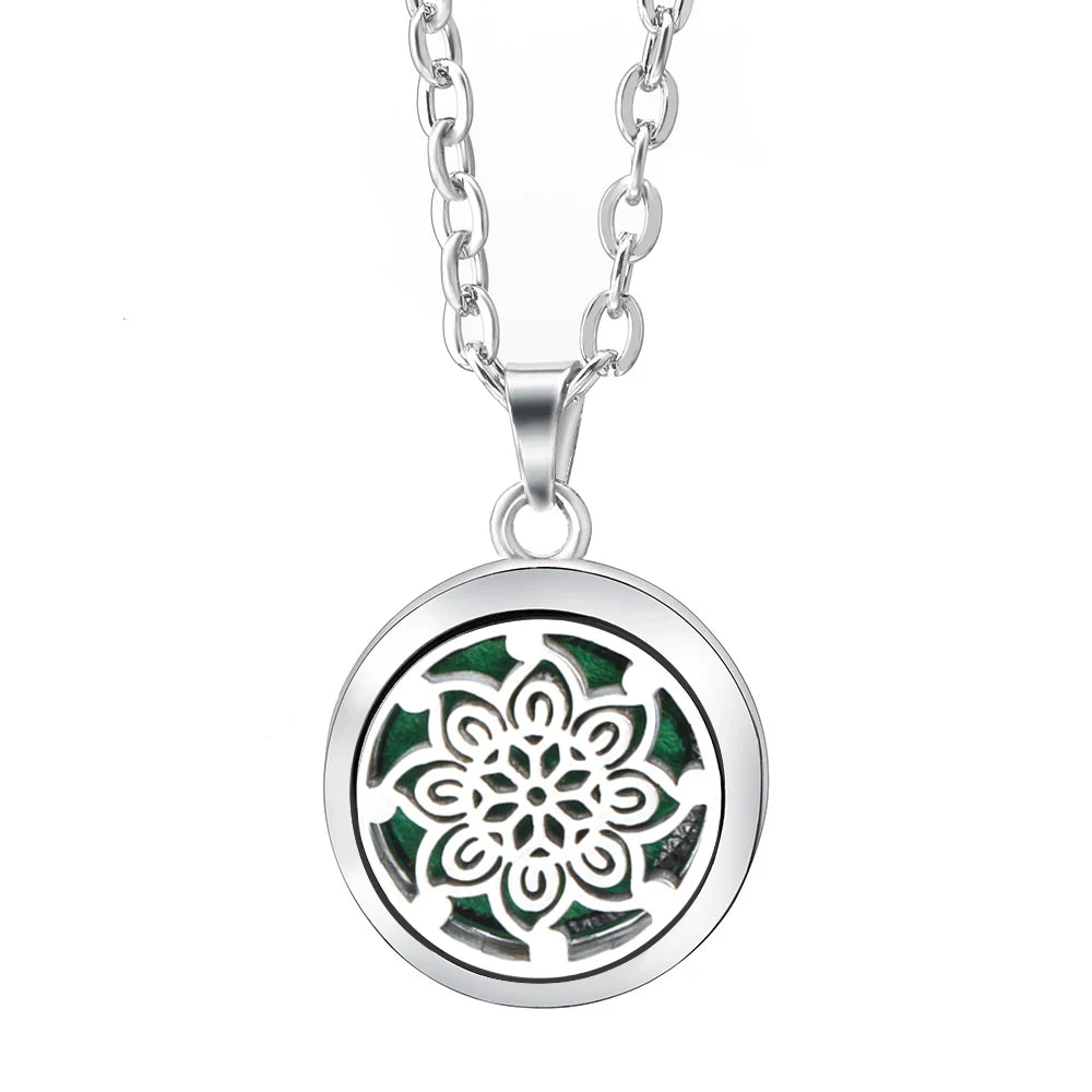 Essential Oil Diffuser Necklace – Stainless Steel Locket Pendant